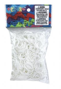 SACS D'ÉLASTIQUES À BRACELETS BLANC POUR RAINBOW LOOM